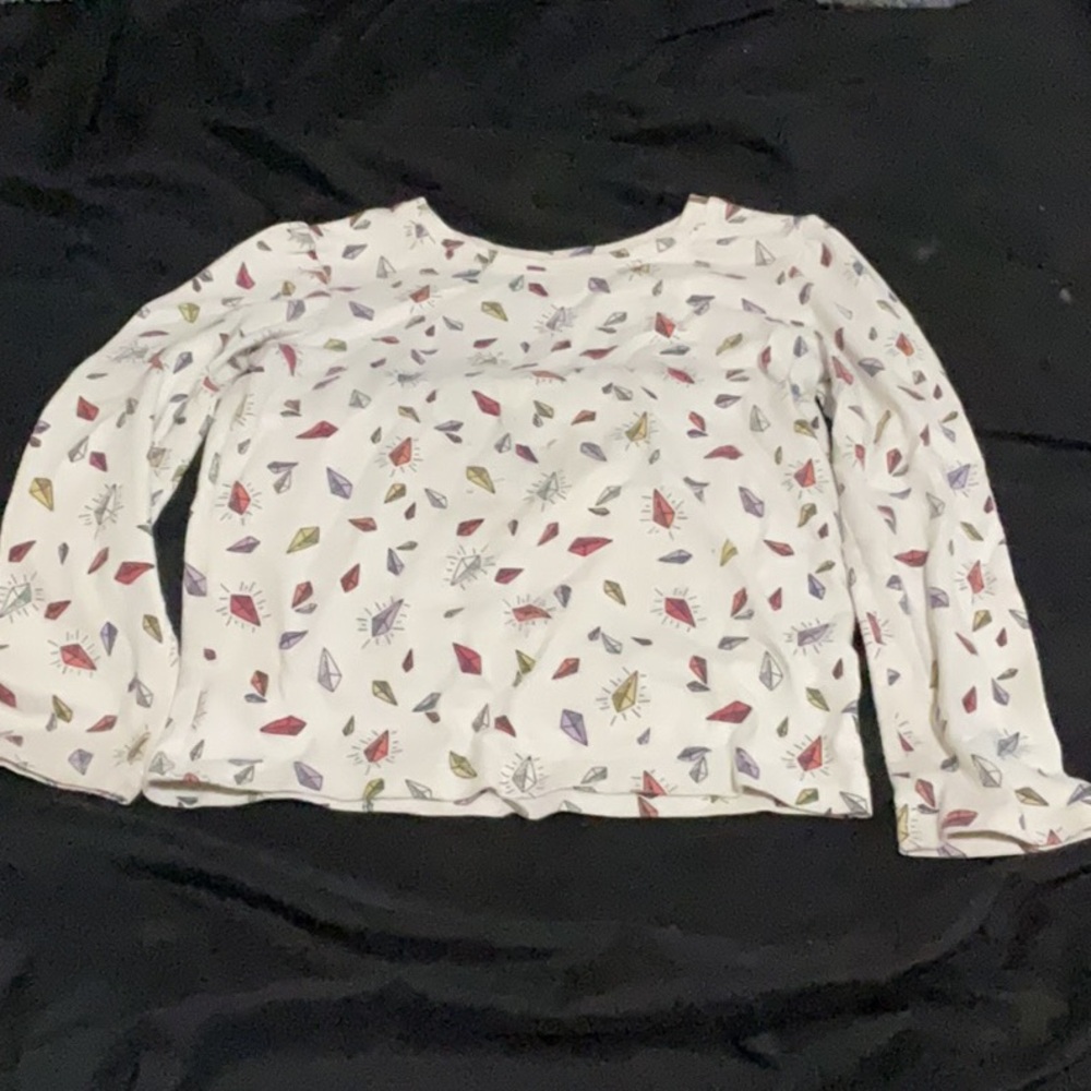 Kids white long sleeve shirt